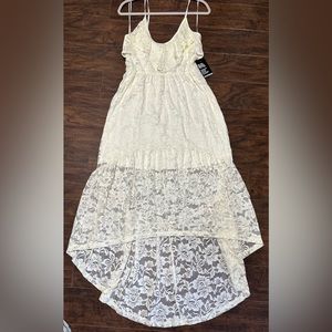 NWT Express Ivory lace midi dress